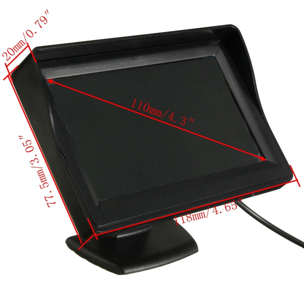 Car-Monitor-Rear-View-Reversing-Camera-Kit-CCD-43-Inch--for-Transit-Connect-994964