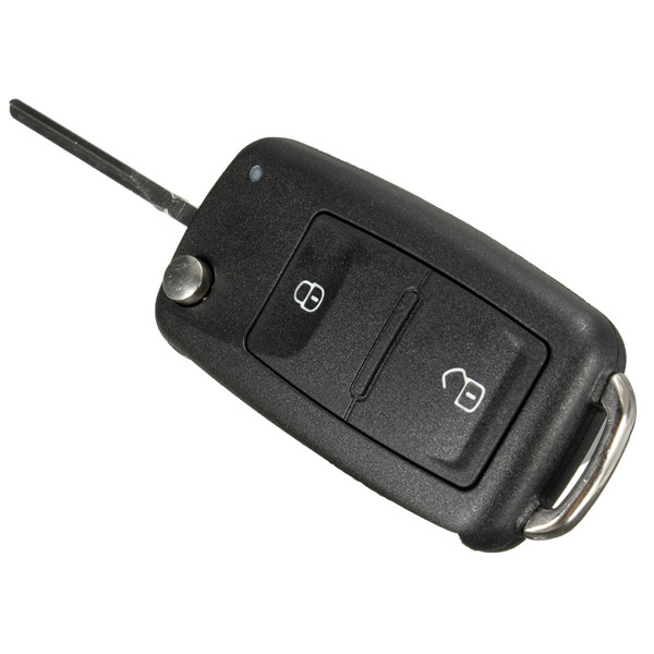 2-Button-Remote-Key-FOB-Shell-Case--Uncut-Blade-For-VW-T5-Polo-Golf-970615
