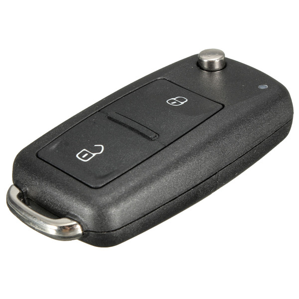 2-Button-Remote-Key-FOB-Shell-Case--Uncut-Blade-For-VW-T5-Polo-Golf-970615