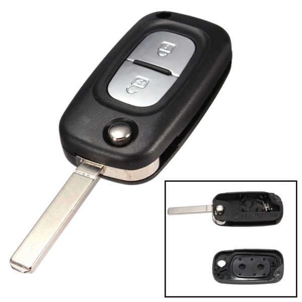 2-Button-Remote-Key-Fob-Case-Shell-For-Renault-Clio-Kangoo-Megane--Bland-Blade-1027948