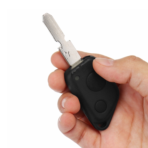 2-Buttons-Black-Uncut-Blade-Remote-Key-Fob-Case-Replacement-For-Peugeot-406-306-1261576