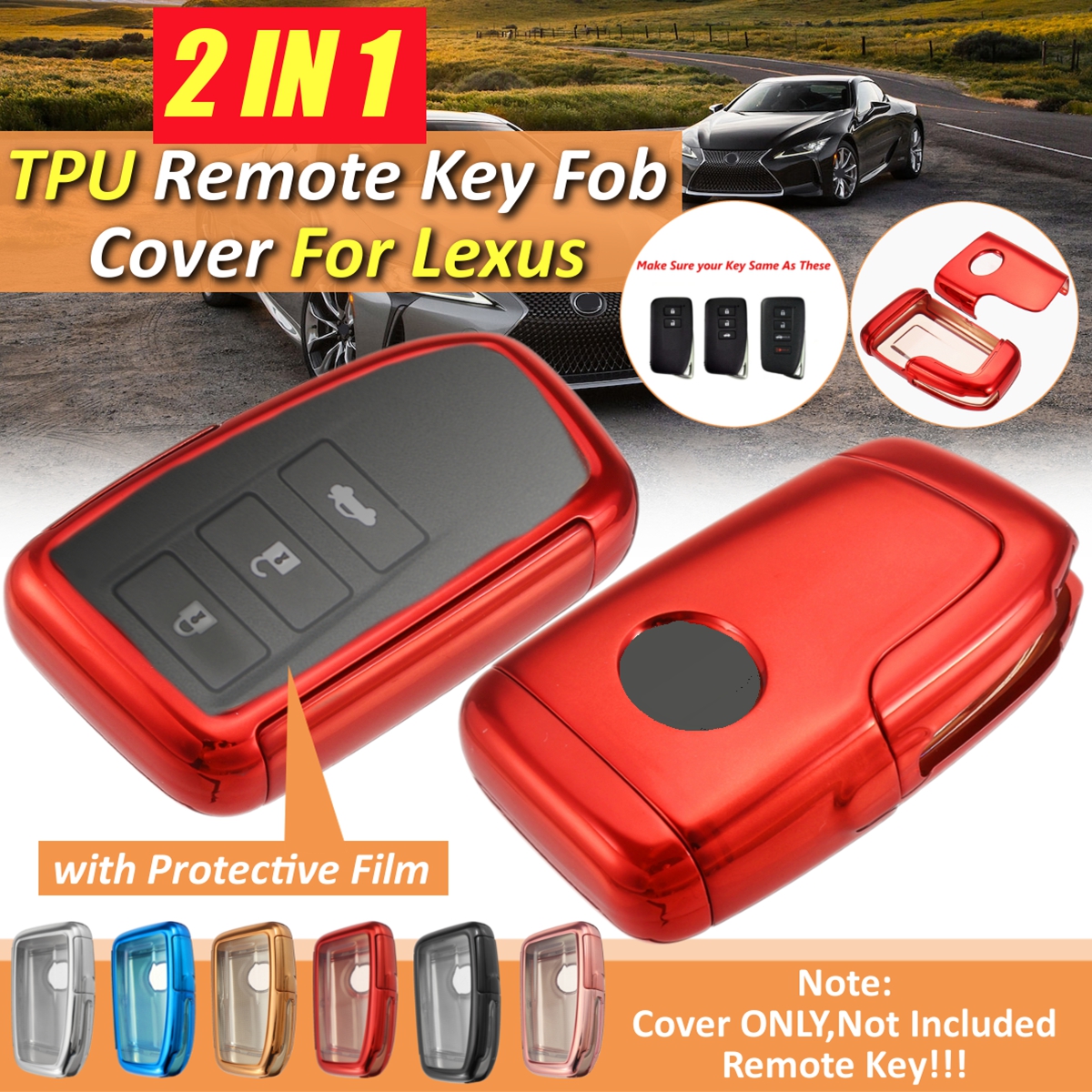 2-IN-1-TPU-Car-Remote-Key-Cover-Fob-with-Protective-Film-For-Lexus-IS250-IS300-IS350-1645197