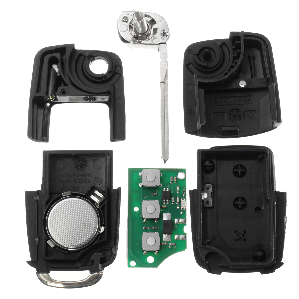 3-Button-Flip-Keyless-Uncut-Key-Entry-Remote-Control-Fob-ID48-Chip-433MHz-For-VW-1157560