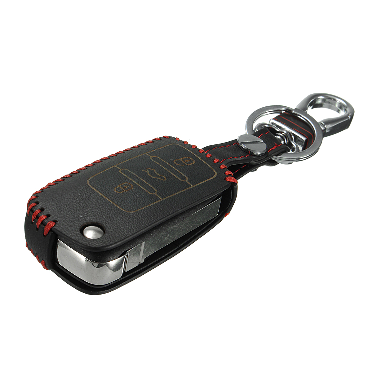 3-Button-Leather-Remote-Key-Case-Cover-Holder-for-VW-Sagitar-Golf-Jetta-Passat-1111403