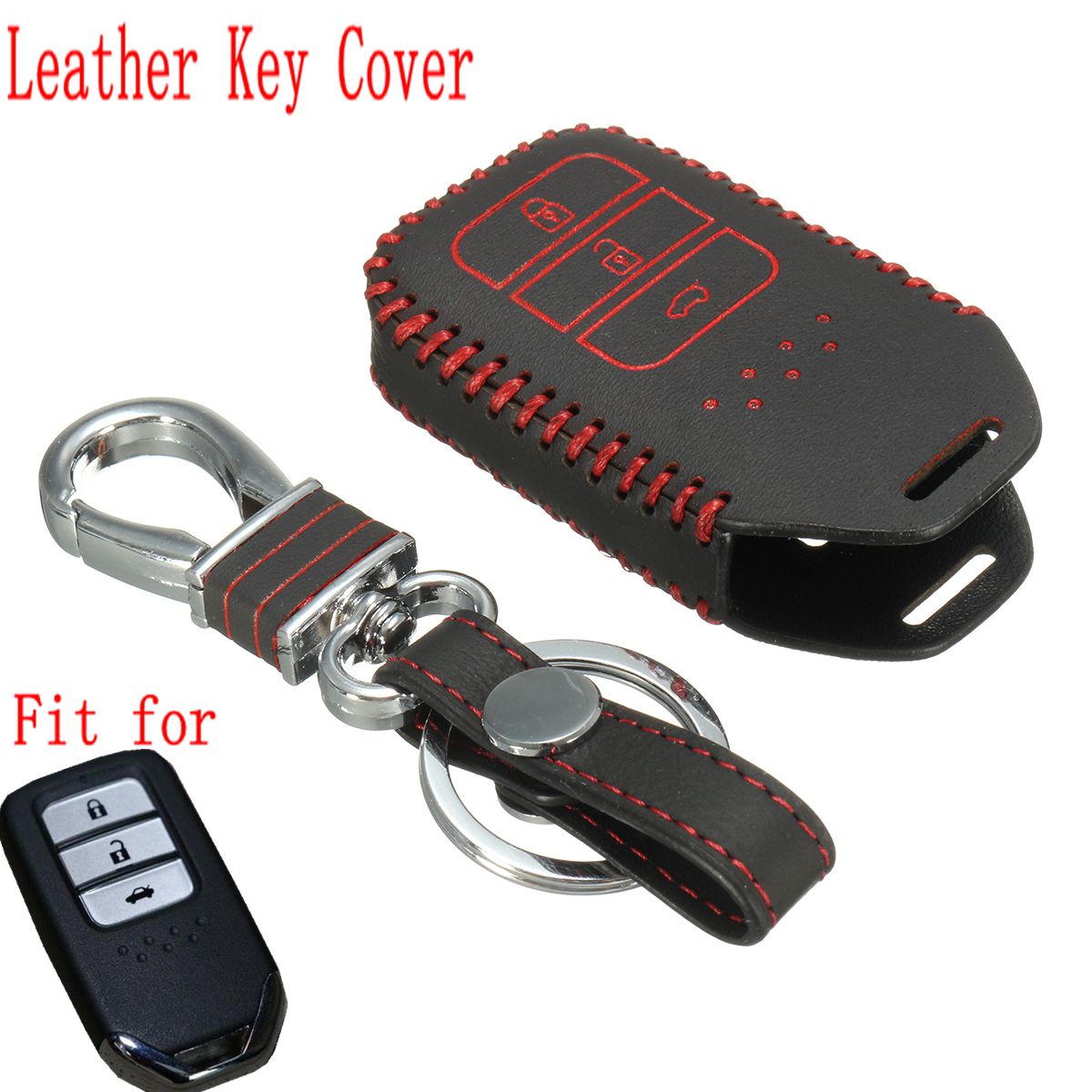 3-Button-Remote-Smart-Key-Leather-Case-Cover-For-Honda-Accord-CRV-1148136