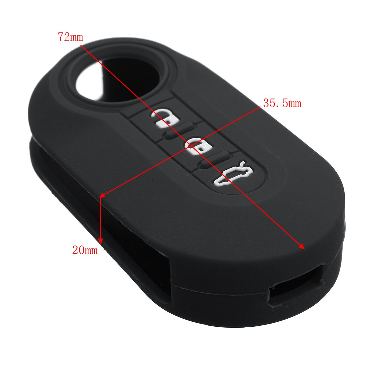 3-Button-Silicone-Flip-Car-Remote-Key-Cover-Case-Shell-For-Fiat-500-Grande-Punto-1251618