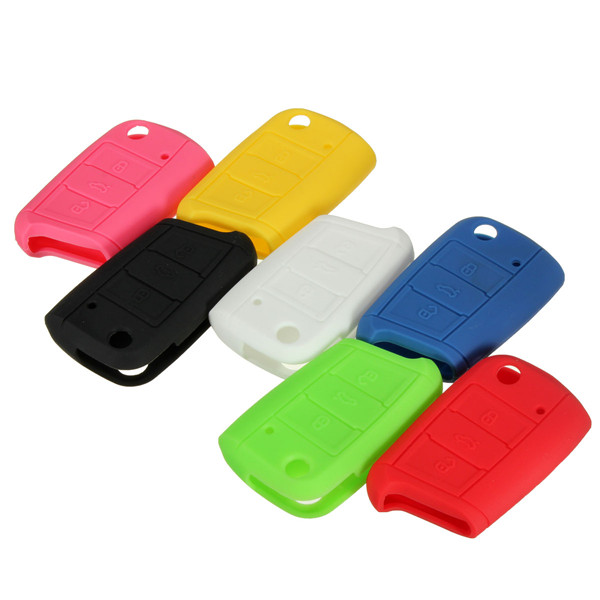 3-Button-Silicone-Remote-Key-Cover-Protective-Case-Fob-For-VW-MK7-963073