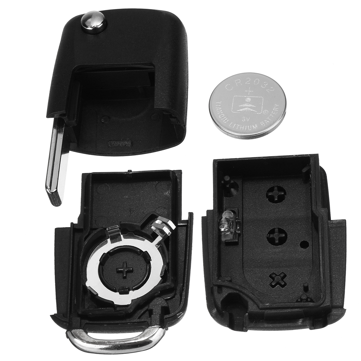 3-Buttons-FOB-Remote-Key-Case-Shell-w-Battery-CR2032-For-VW-1227085