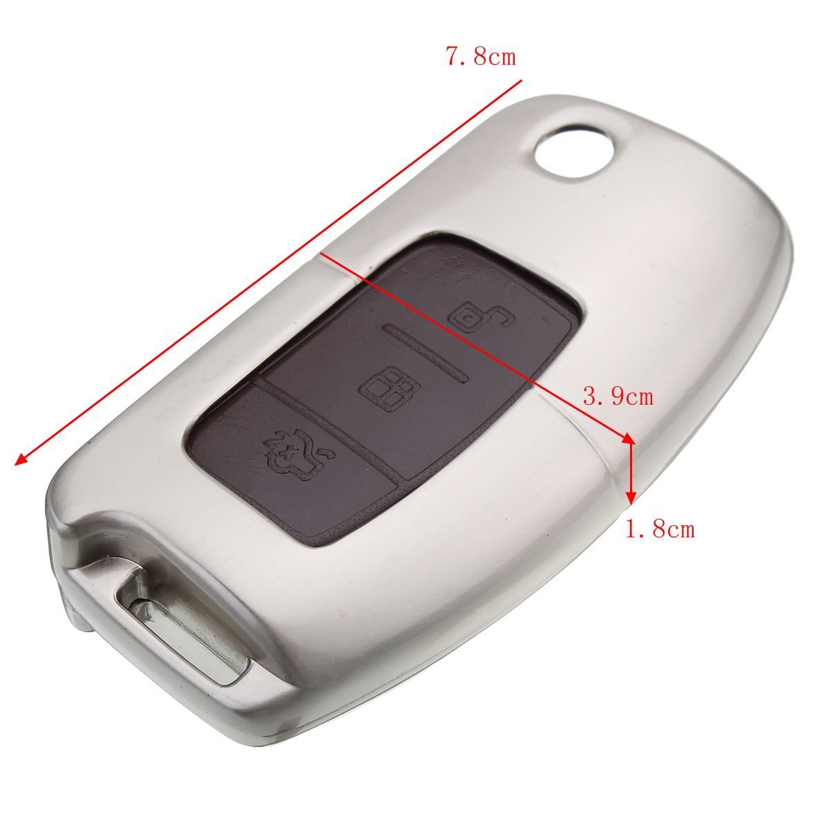3-Buttons-PU-Leather-Alloy-Remote-Key-Case-Cover-Holder-For-Ford-Fiesta-Mondeo-Focus-1329254