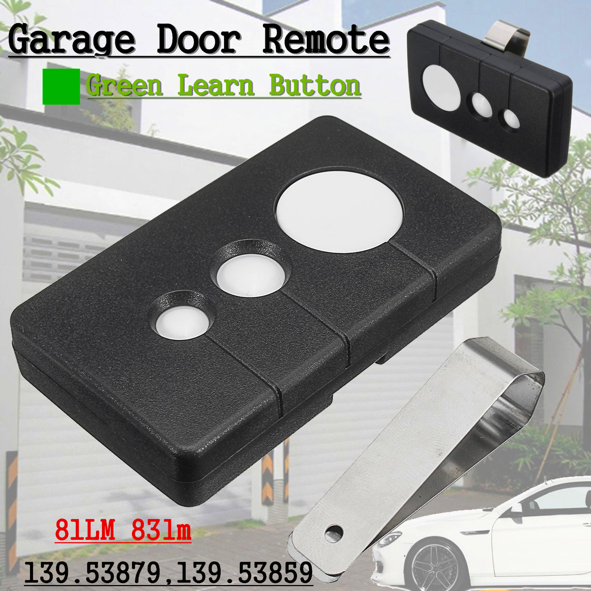390MHz-Garage-Gate-Multi-Remote-Control-W-Green-Learn-Buttons-for-Sears-LiftMaster-1290527