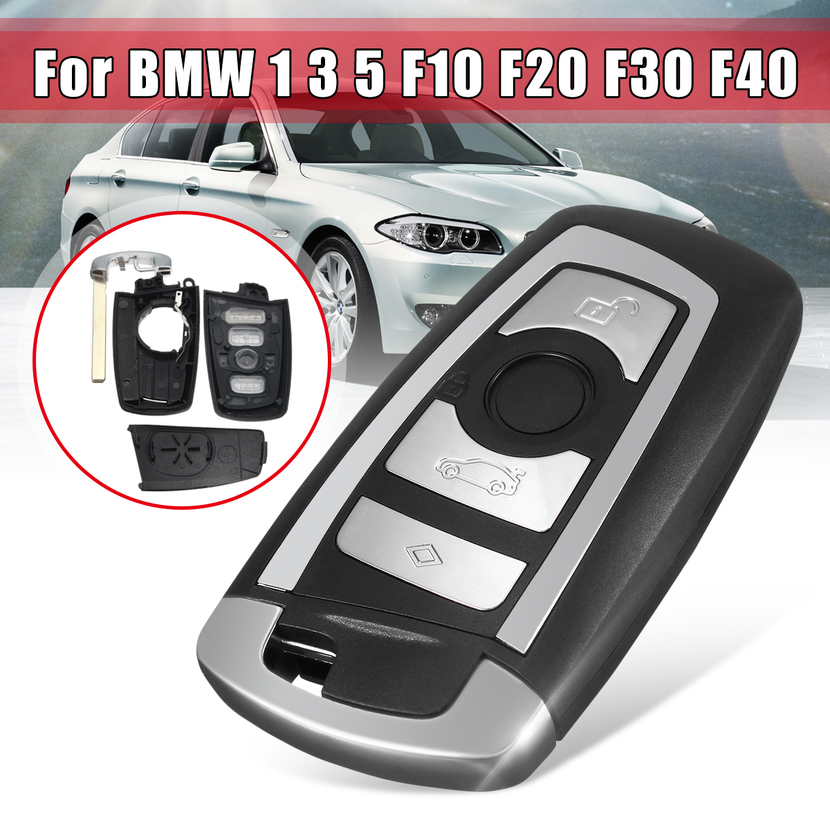 4-BTN-Uncut-Blade-Fob-Remote-Key-Shell-Case-For-BMW-1-3-5-Series-F10-F20-F30-F40-1632874