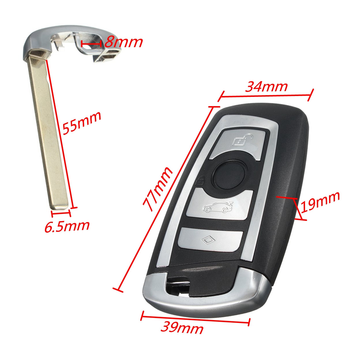 4-BTN-Uncut-Blade-Fob-Remote-Key-Shell-Case-For-BMW-1-3-5-Series-F10-F20-F30-F40-1632874