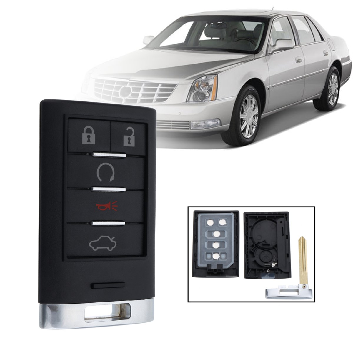 5-Button-Remote-Key-Fob-Keyless-Entry-Shell-w-Blade-For-Cadillac-CTS-DTS-STS-XTS-1239647