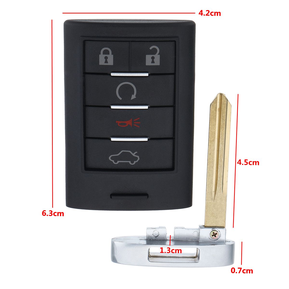 5-Button-Remote-Key-Fob-Keyless-Entry-Shell-w-Blade-For-Cadillac-CTS-DTS-STS-XTS-1239647
