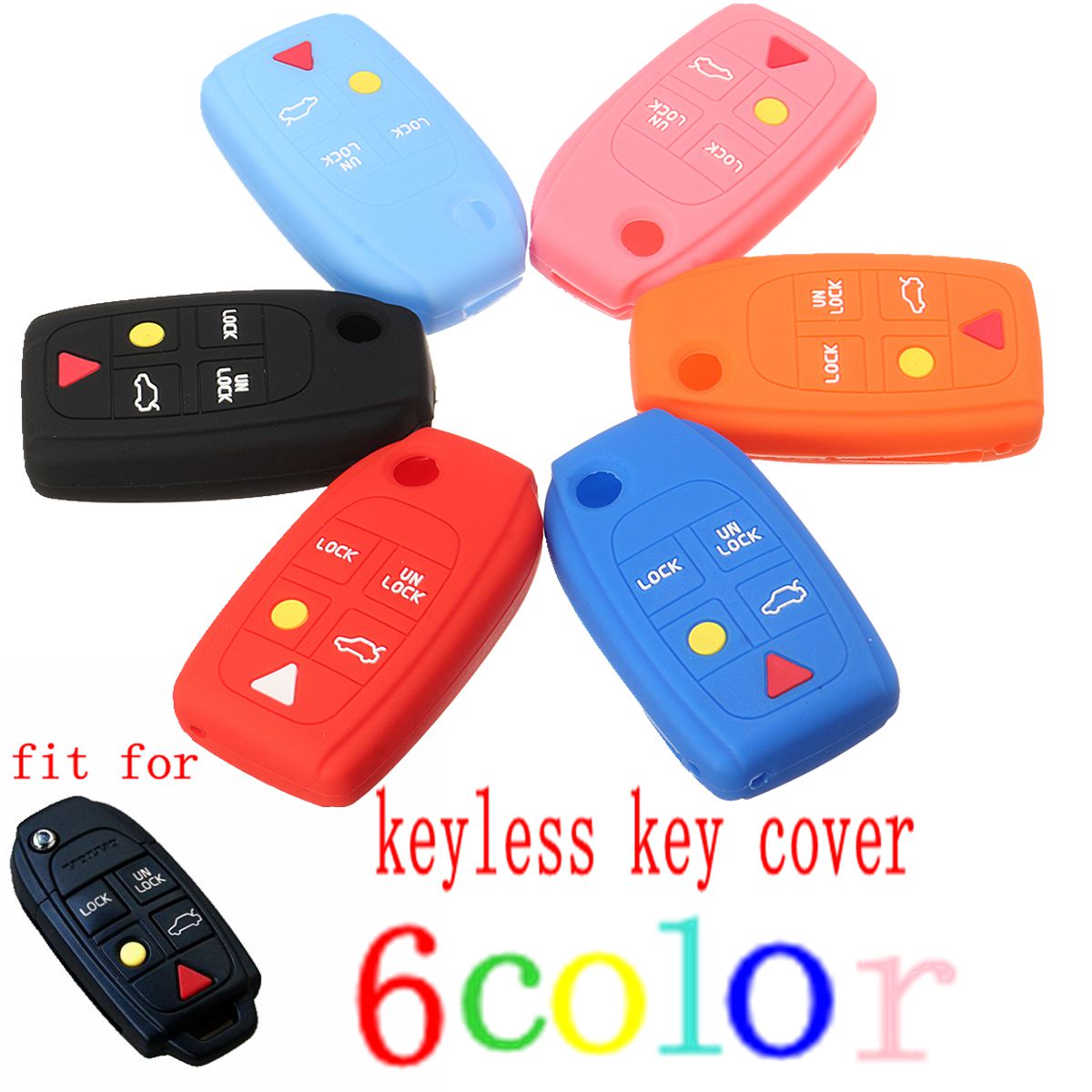 5-Button-Silicone-Flip-Key-Case-Shell-Cover-For-VOLVO-C70-S40-S60-S80-XC90-1688759
