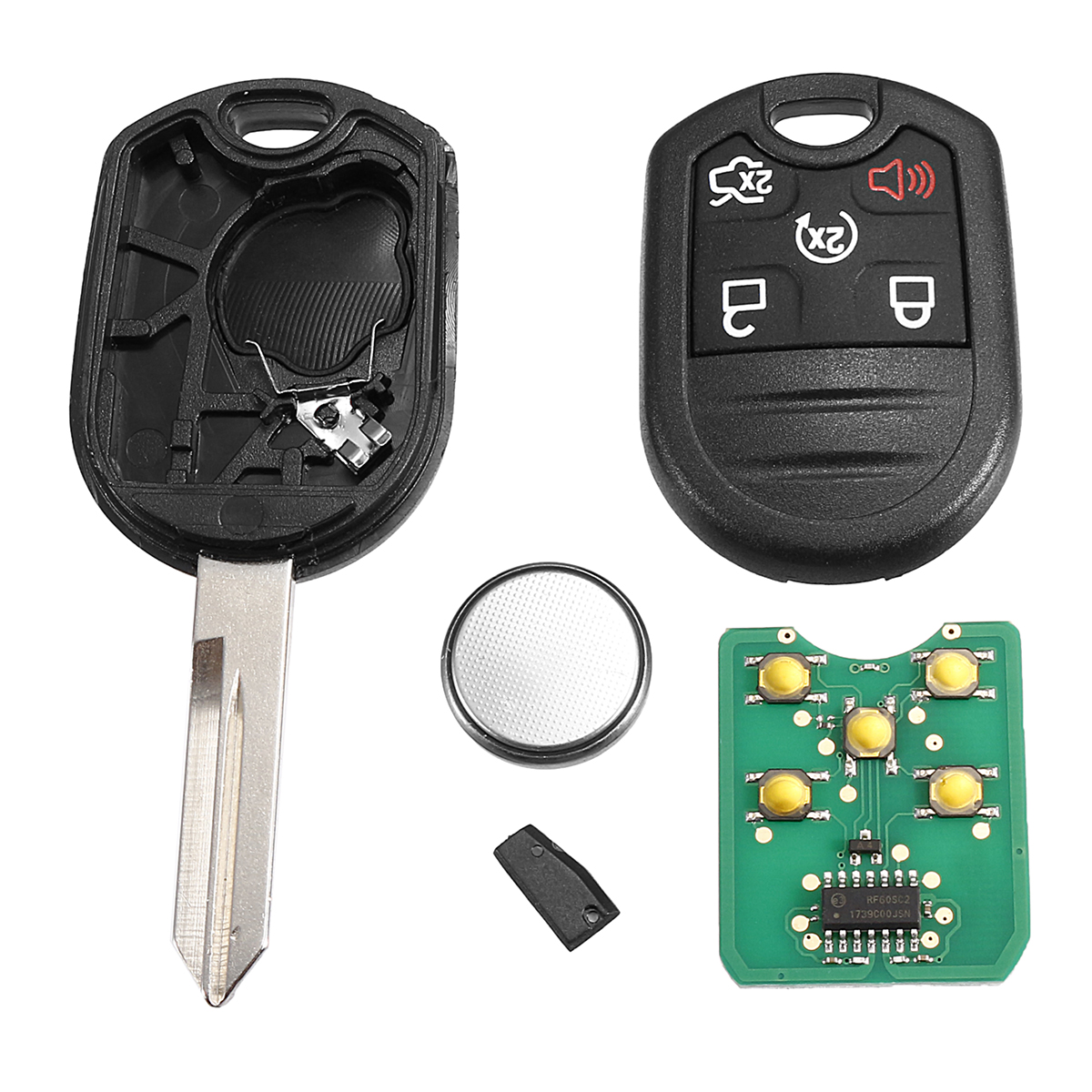 5-Buttons-Remote-Key-Fob-with-4D63-6F-80-bit-Chip-315MHz-For-Ford-Edge-Fusion-1347824