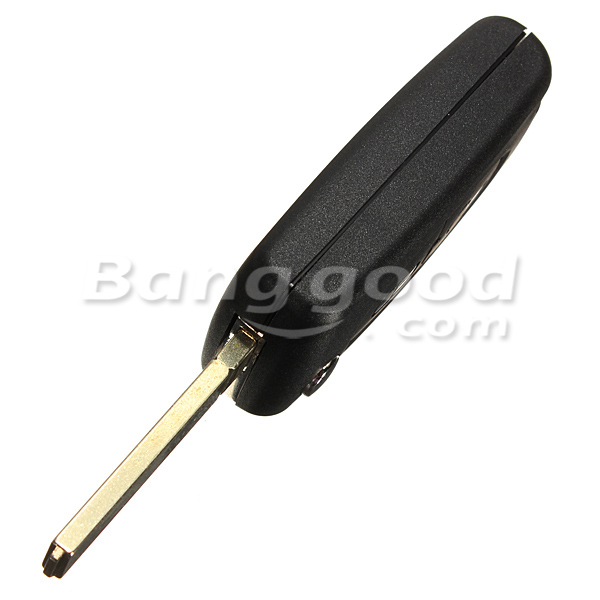 Black-Remote-Folding-Flip-Key-FOB-Case-Shell-2-Button-for-Citroen-926755