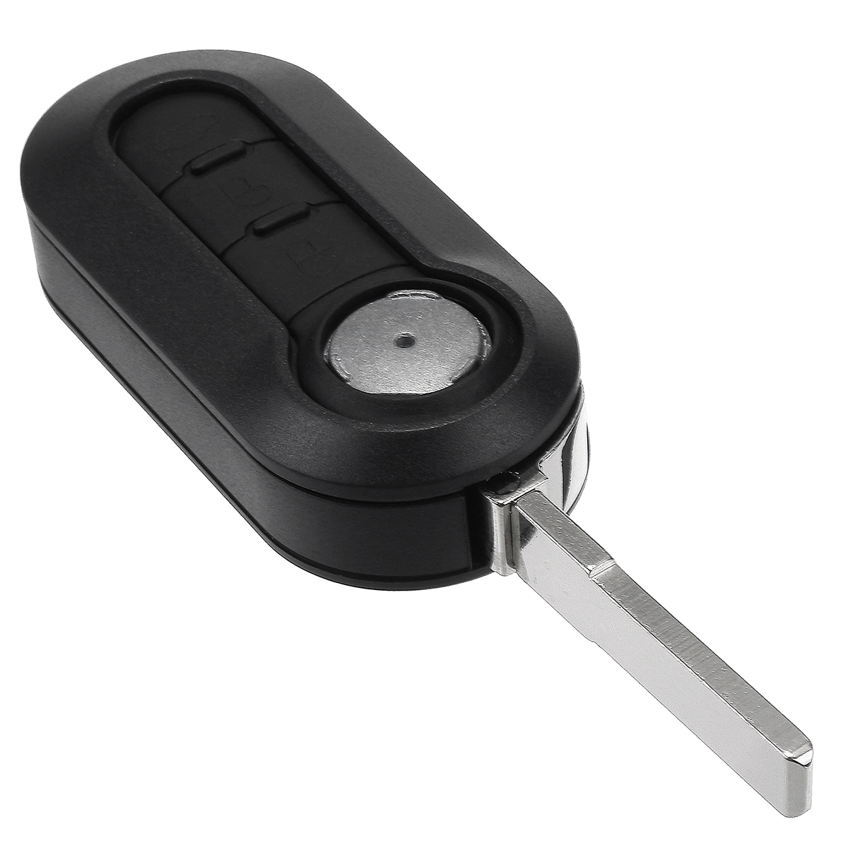 Car-3-Buttons-Remote-Flip-Key-Cover-Case-Shell-w-Blade--Battery-For-Fiat-500-1228618