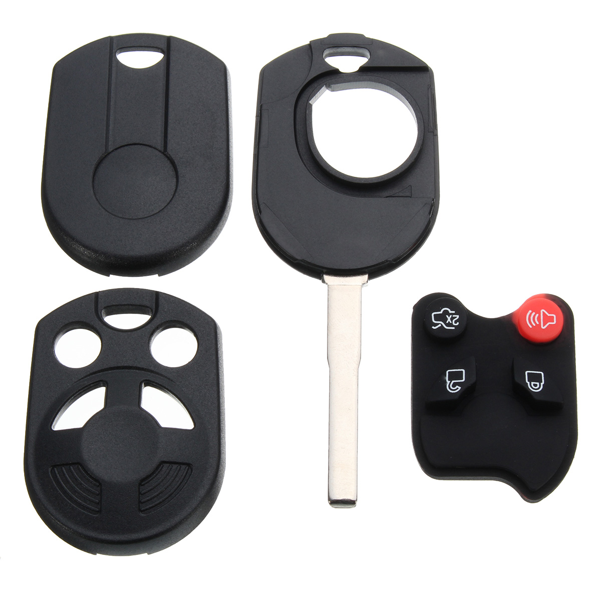 Car-4-Buttons-Remote-Head-Key-Case-Shell-Replacement-Uncut-HU101-For-Ford-1221716