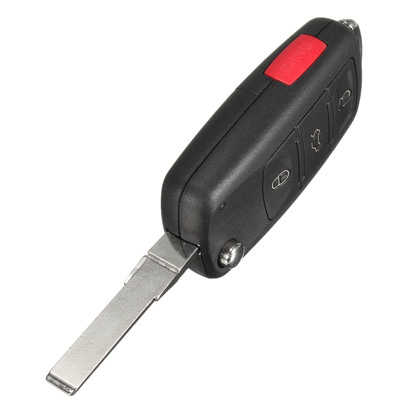 Car-4-Buttons-Remote-Key-Black-Shell-Case-Flip-Uncut-Blade-for-VW-Touareg-2004-2011-1067655