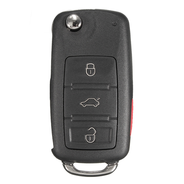 Car-4-Buttons-Remote-Key-Black-Shell-Case-Flip-Uncut-Blade-for-VW-Touareg-2004-2011-1067655