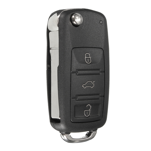 Car-4-Buttons-Remote-Key-Black-Shell-Case-Flip-Uncut-Blade-for-VW-Touareg-2004-2011-1067655
