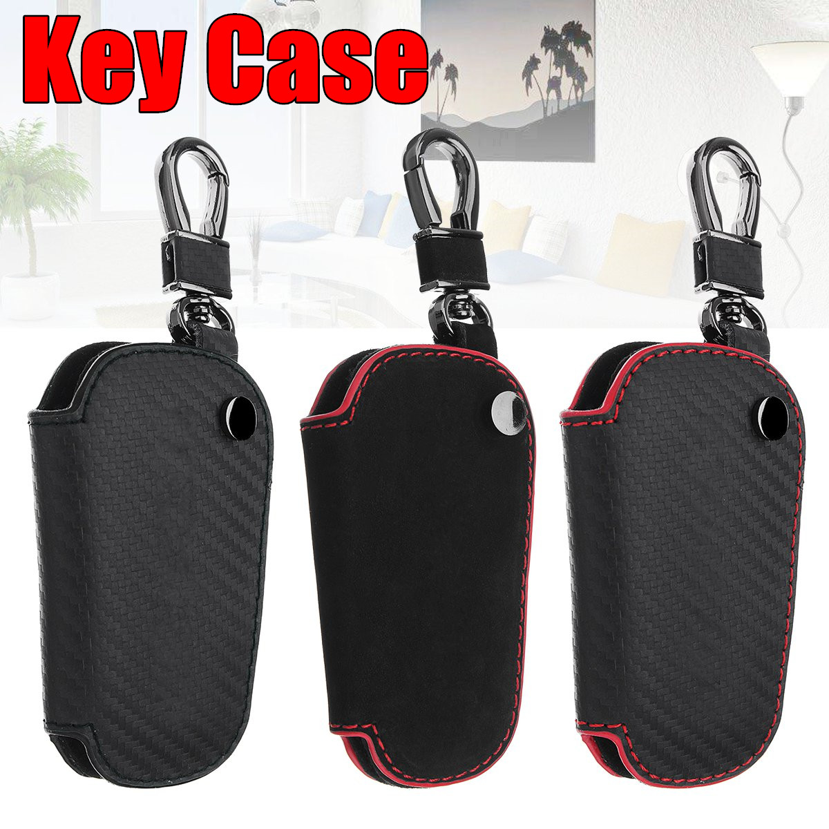 Car-Carbon-Fiber-Leather-Skin-Key-Case-Cover-Ring-for-Mercedes-AMG-A-C-E-S-GLA-GLC-CLA-1638765