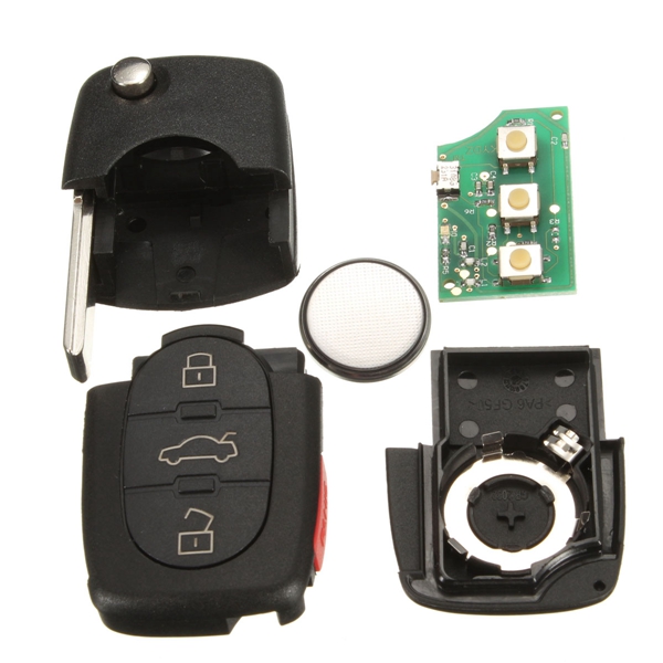Car-Flip-Uncut-Key-Entry-Remote-Control-Fob-4-Button-for-Audi-A4-A6-A8-S4-S6-S8-TT-1077839