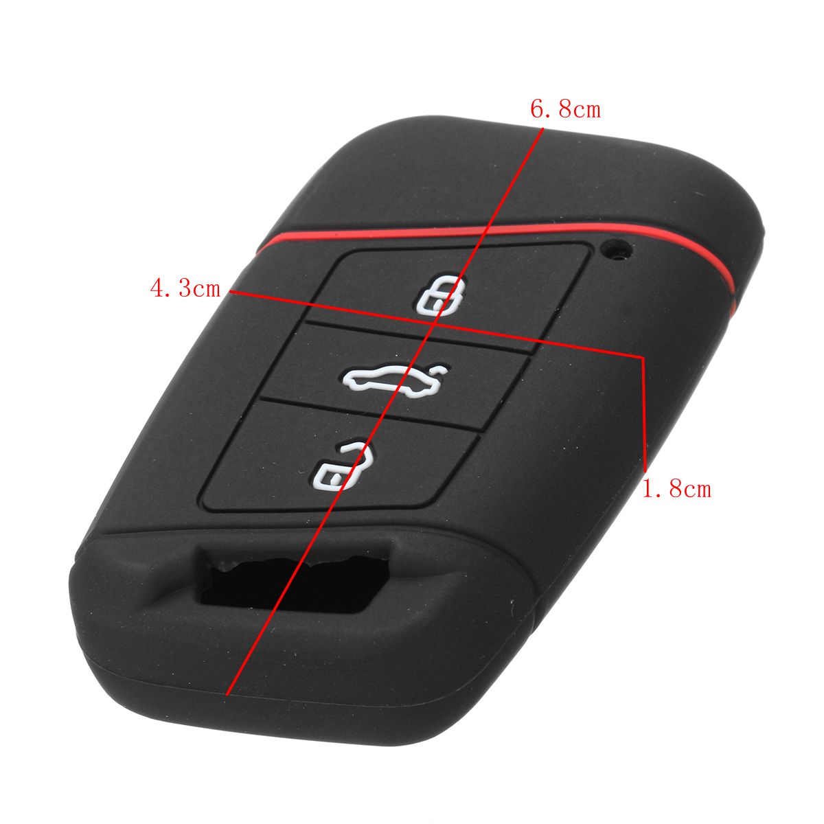 Car-Key-Case-3-Buttons-Silicone-Remote-Key-Case-cover-FOB-For-VW-1169712