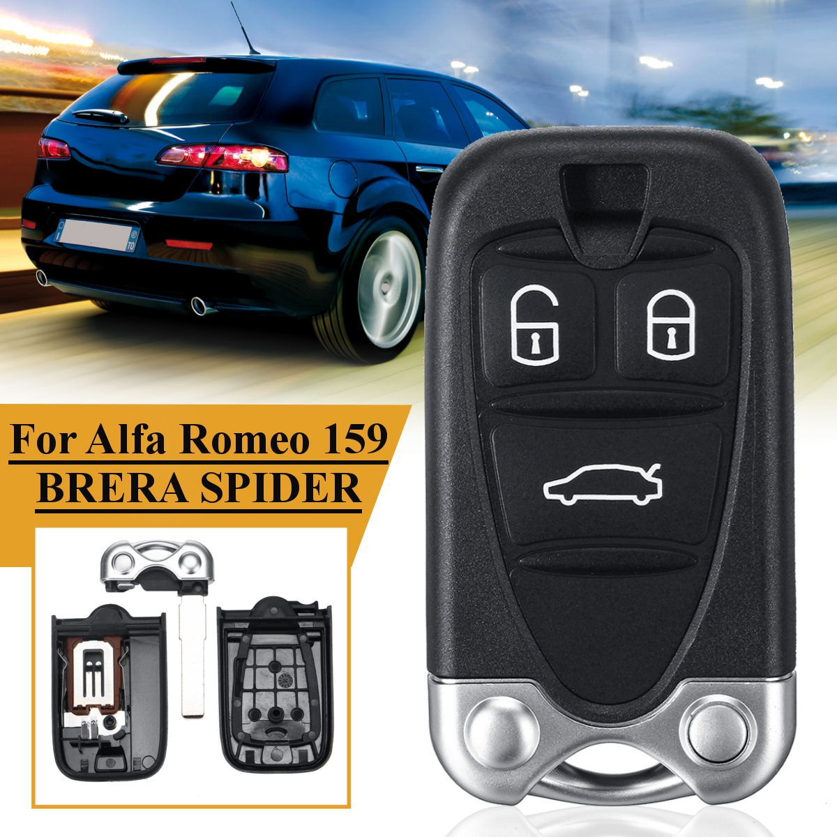 Car-Remote-Control-Key-Fob-Shell-Smart-Card-Key-Case-With-Small-Key-3-Buttons-for-Alfa-1557858