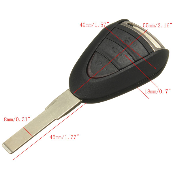 Car-Remote-Locking-Fob-Key-Case-Shell-Blade-For-Porsche-Cayenne-996-974203