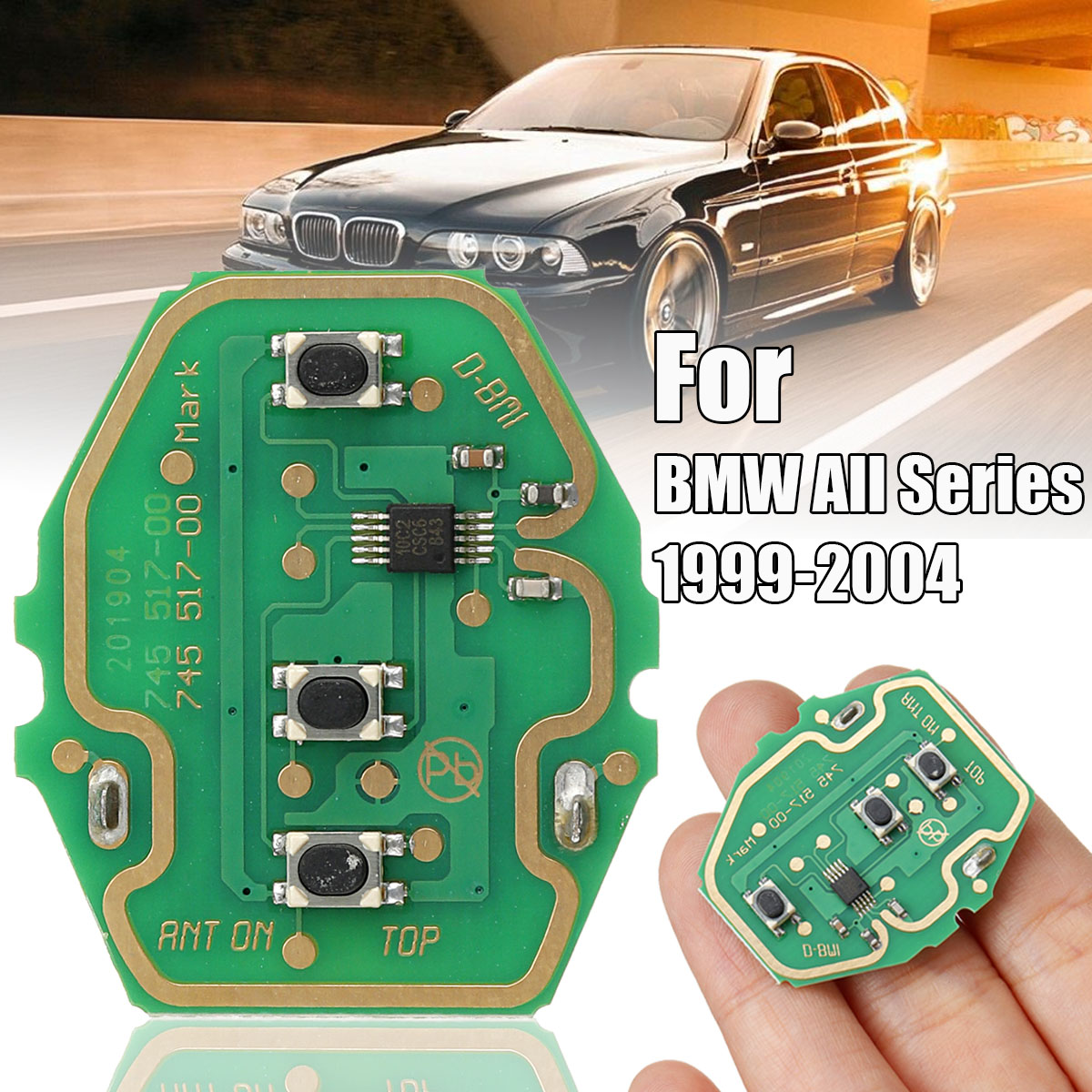 EWS-Key-Remote-Control-Circuit-Board-3-Button-315433MHz-For-BMW-3-5-Series-E46-E39-1787509