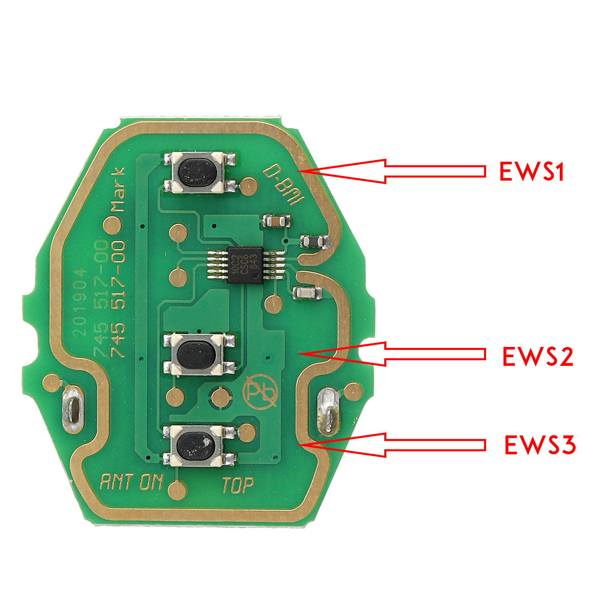 EWS-Key-Remote-Control-Circuit-Board-3-Button-315433MHz-For-BMW-3-5-Series-E46-E39-1787509