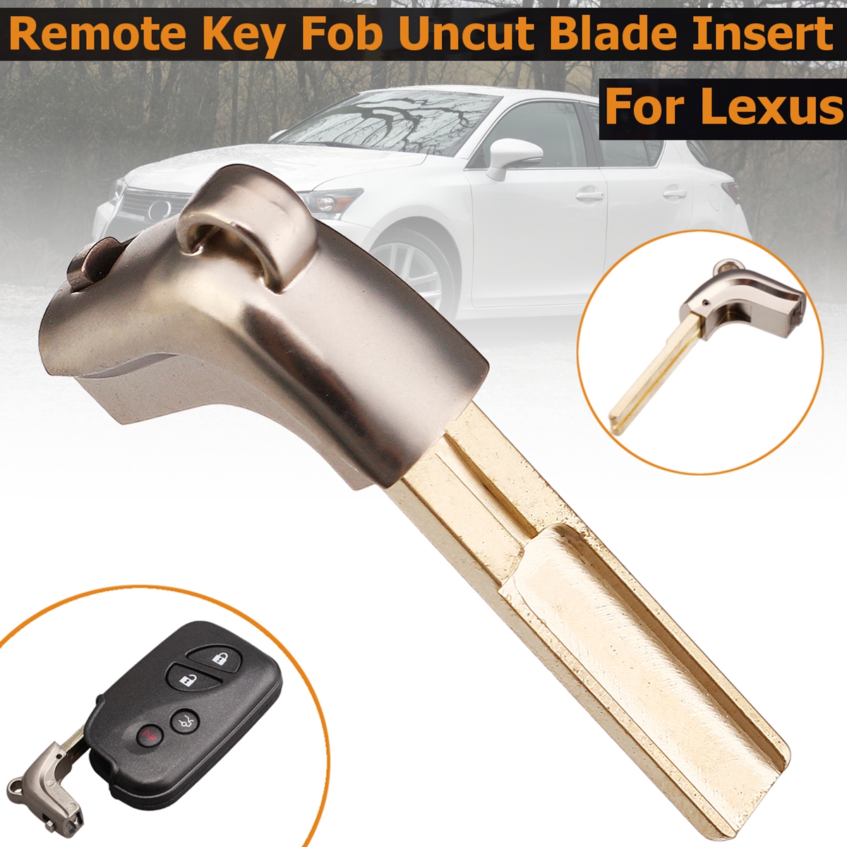 Emergency-Remote-Key-Fob-Uncut-Blade-Insert-for-Lexus-CT200h-IS250-IS350-GS350-1317105