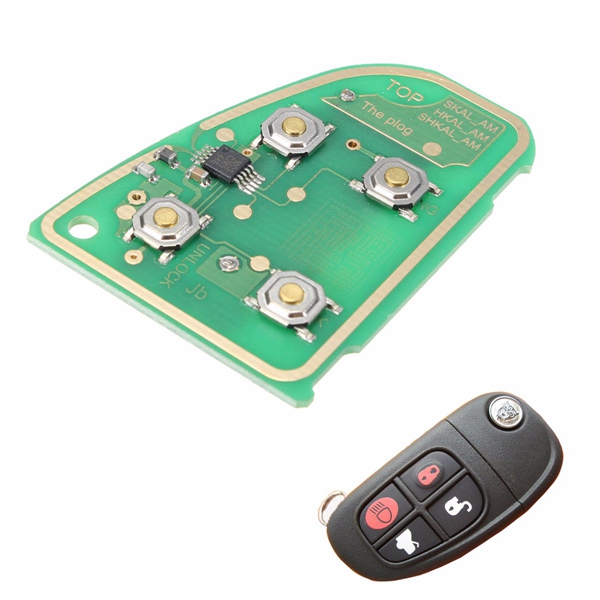Flip-Remote-Key-Circuit-Board-433-Mhz-4-Button-for-JAGUAR-X-Type-XJ-XJR-1076923