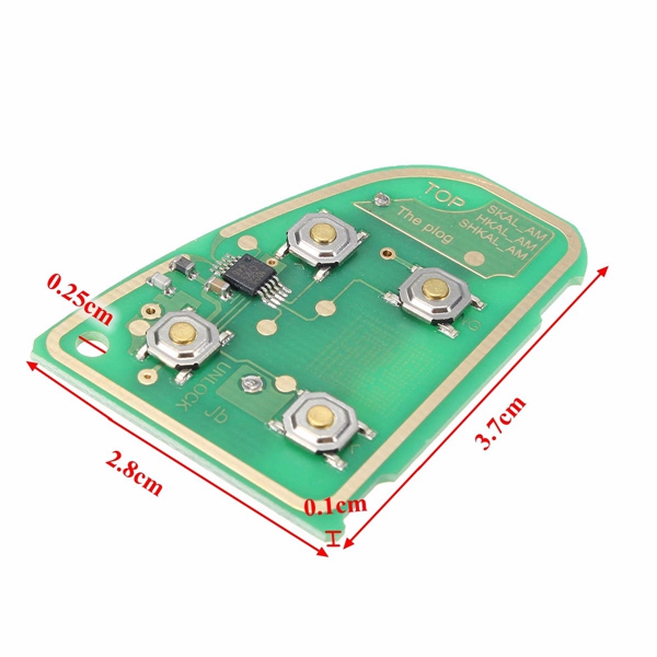 Flip-Remote-Key-Circuit-Board-433-Mhz-4-Button-for-JAGUAR-X-Type-XJ-XJR-1076923