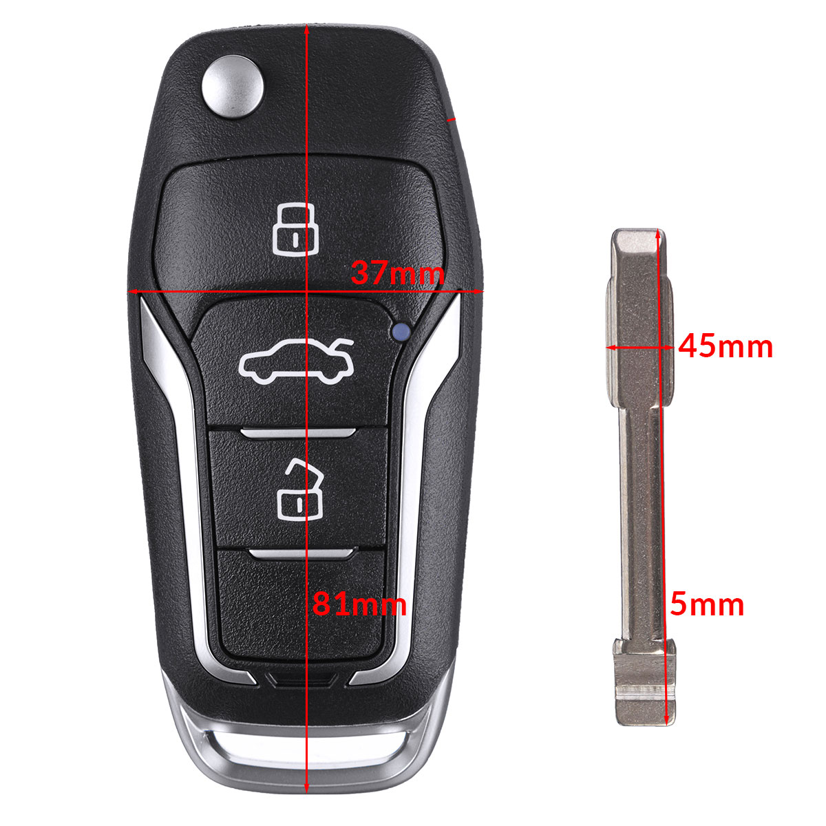 Folding-Remote-Key-Fob-433MHz-4D60-ID60-Chip-FO21-For-Ford-Mondeo-Focus-Transit-1598803