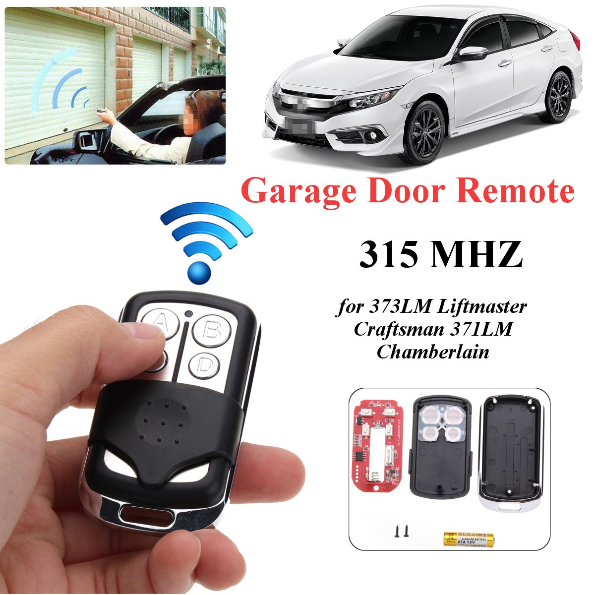 Garage-Remote-315MHz-For-Liftmaster-Craftsman-Chamberlain-370LM-371LM-372-373LM-1253081