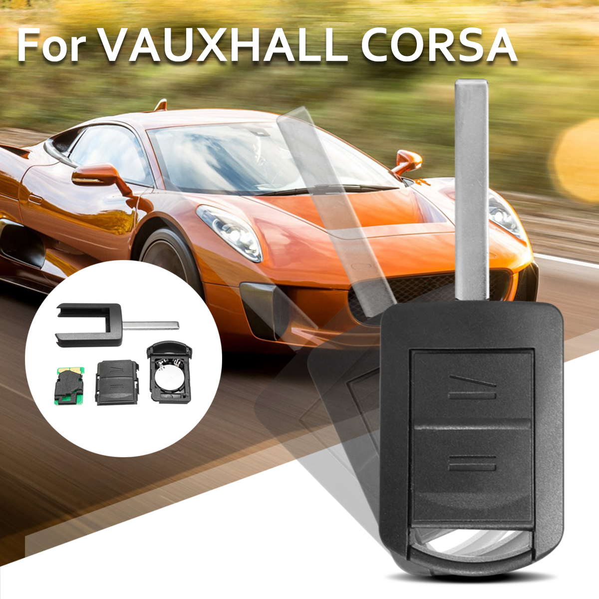 New-Replacement-2-Button-433Mhz-Remote-Key-Fob-For-Vauxhall-Corsa-C-Combo-Meriva-1009334