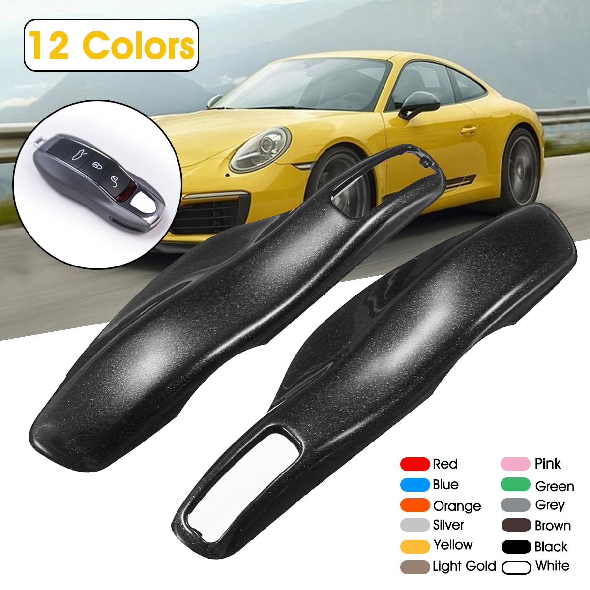 Pair-ABS-Plastic-Remote-Smart-Key-Fob-Case-Side-Key-Cover-Shell-For-Porsche-1632833