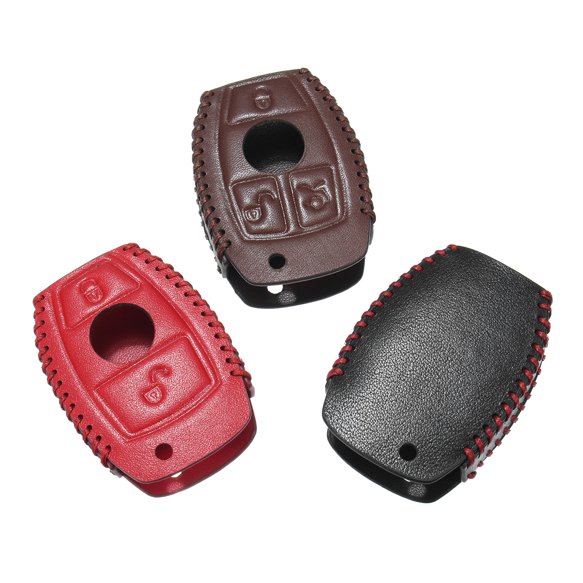 Real-Leather-23-Buttons-Car-Remote-Key-Case-Cover-Fob-For-Mercedes-Benz-1416379