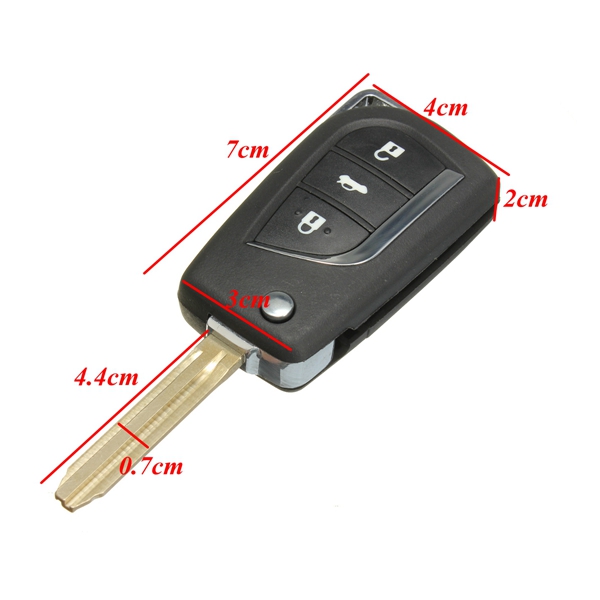 Remote-Car-Key-Fob-Cover-3-Button-Flip-For-Toyota-Yaris-Echo-Tarago-Camry-Rav4-Collara-996150