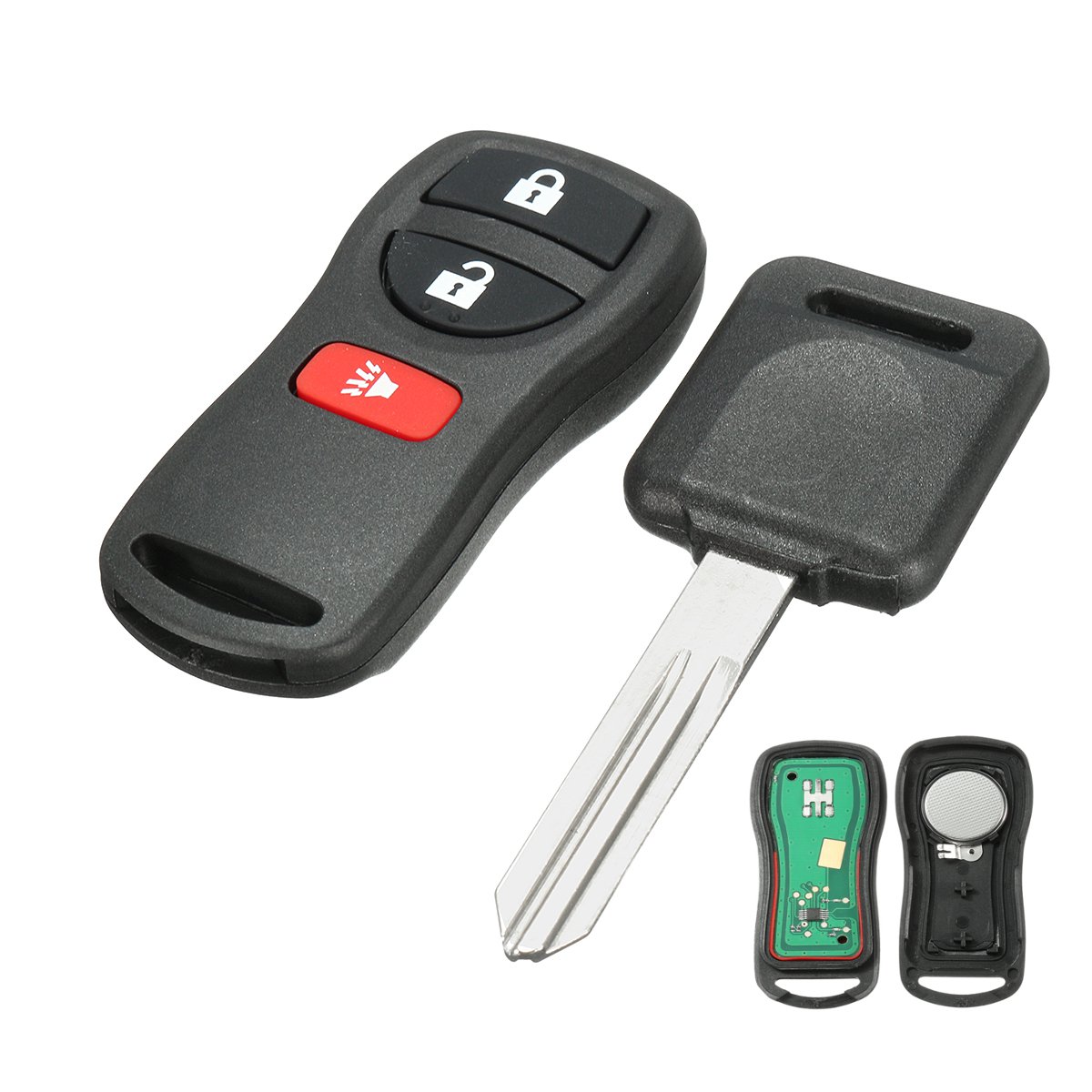 Remote-Key-Fob-46-Transponder-Chip-Key-315MHZ-For-Nissan-KBRASTU15-3-Button-1118594