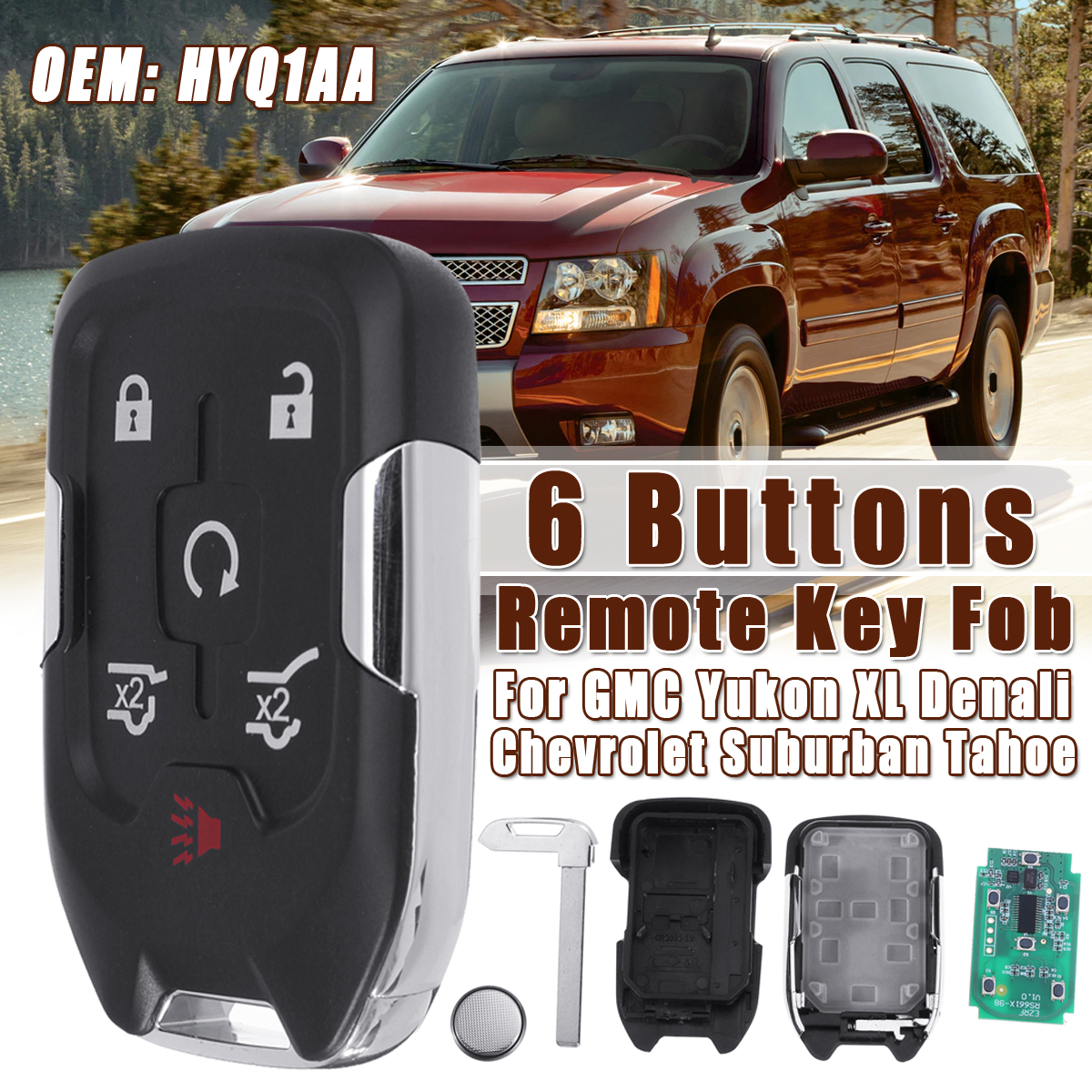 Remote-Key-Fob-For-GMC-Yukon-XL-Denali-Chevrolet-Suburban-for-Tahoe-2015-2019-HYQ1AA-1766711