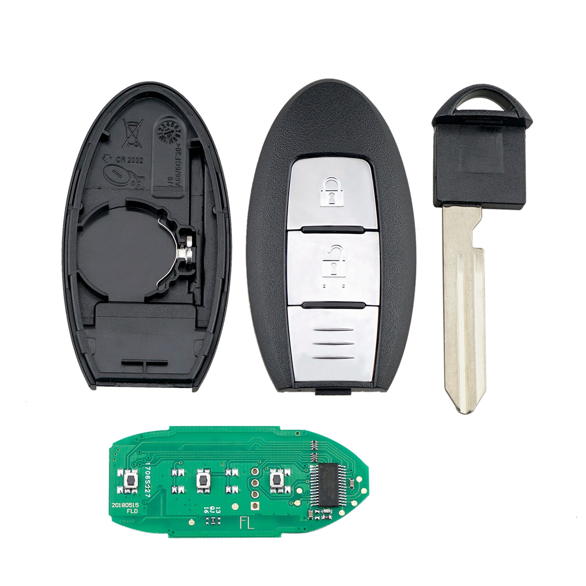 Remote-Smart-Key-Fob-Case-2Button-433MHZ-4A-Chip-For-J324-NISSAN-Qashqai-X-Trail-1780013