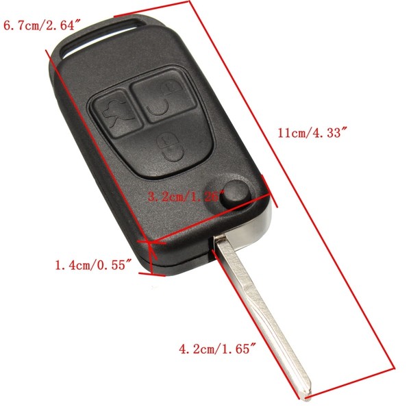 Replacement-3-Button-Remote-Key-FOB-Shell-Case-For-Mercedes-Benz-ML-C-CL-S-Class-1009737