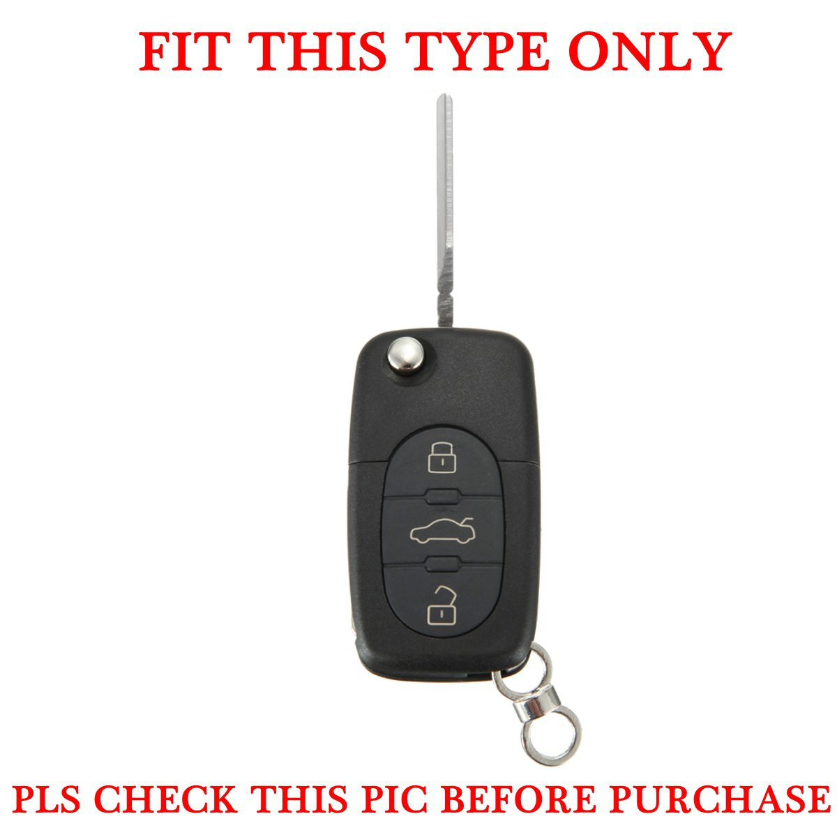 Silicone-3-Button-Flip-Remote-Key-Fob-Case-Cover-For-Audi-A2-A3-A4-A6-A8-1437258