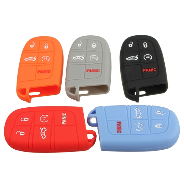 Silicone-Car-Key-Case-Cover-Fob-Shell-5-Button-Remote-for-Jeep-Chrysler-Dodge-Fiat-1007664