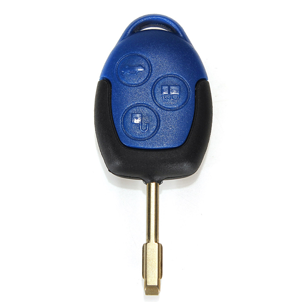 Transit-Connect-3-Button-Remote-Key-Blue-Case-with-Uncut-Blade-for-Ford-84398
