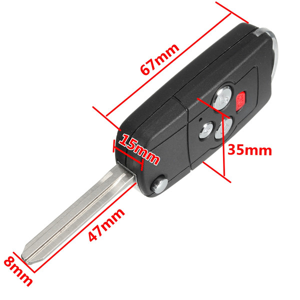 Uncut-Blade-Remote-Key-Fold-Case-4-Button-Flip-Key-Shell-for-TOYOTA-Camry-1067819